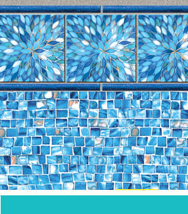 Aqua Sunburst Azure Mosaic
